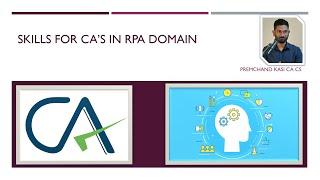 What are the Skills required for RPA Functional Consultants ? CA Skills on RPA