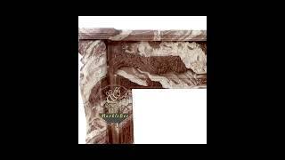 Red marble with white pattern fireplace surround for traditional homes adds elegance to your space