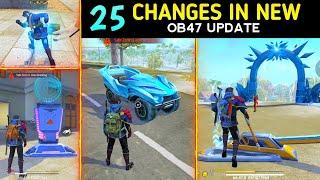 TOP 25 BIGGEST CHANGES IN NEW OB47 UPDATE | ADVANCE SERVER - GARENA FREE FIRE