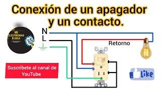 Cómo conectar un contacto y apagador juntos.