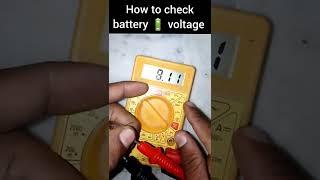 how to check battery  voltage with multimeter.