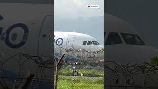 IndiGo A320 at Tribhuvan International Airport ready to take-off #shorts