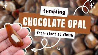 TUMBLING CHOCOLATE OPAL | Full rock tumbling process from start to finish!