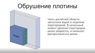 FlowVision - видеоурок "Обрушение плотины"