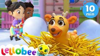 Holiday Reindeer Song! Lellobee City Farm Nursery Rhymes for kids