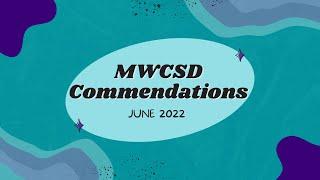 MWCSD Commendations 2022