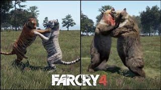 All Animals Fighting Animations: Far Cry 4 (REMAKE)