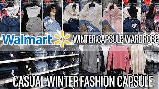 WALMART SHOP WITH ME FOR A WINTER CASUAL CAPSULE WARDROBE  2025