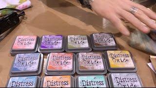 Tim Holtz demos Distress Oxide Inks at Ranger - Creativation - CHA 2017