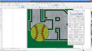 How to make a School Sport Rhinestone Design with the TRW Stone Wizard Corel Draw TRW #103