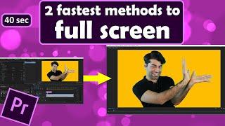 How to go full screen on Premiere Pro