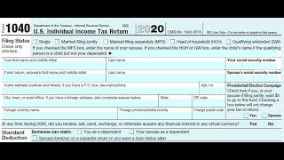 How to fill out IRS Form 1040 for 2020