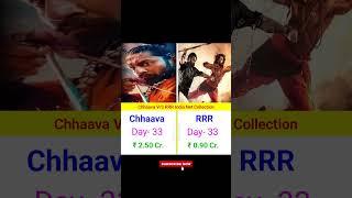 Chhaava V/S RRR India Net Collection Day- 33 || #chhaava #vickykaushal #rrr #ntr #ramcharan #shorts