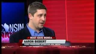Aaron Biebert discussing hiring via Twitter on WTMJ / Wisconsin Tonight