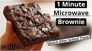 1 Minute Microwave BROWNIE ! The EASIEST Chocolate Brownie Recipe