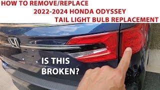 How To Remove 2022-24 Honda Odyssey Outer Tail Light. With Bulb Replacement.