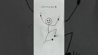 Dancing boy easy drawing/ hor to draw cute happy baby #creative #art #trending #shorts #viral