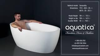 Aquatica Sensuality Freestanding Bathtub Demo Video for Tall People