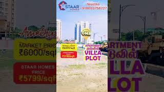 Staar homes ️villa plots for sale  located at# siruseri contact number 9003756227