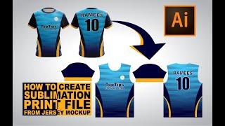 Creating Sublimation Print File From a Jersey Mockup | Adobe Illustrator Tutorials