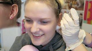 PIERCING MY SISTER'S EARS AT HOME | Alyssa Nicole |