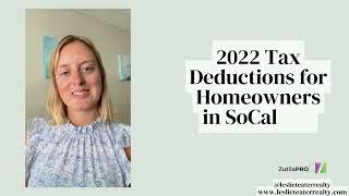 2022 Tax Deductions  that you qualify for as a new homeowner