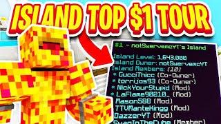 ULTIMATE ISLAND TOP 1 TOUR WORTH $17 BILLION?! *RICH* | Minecraft Skyblock (OPLegends)