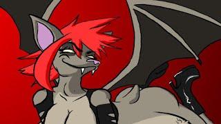 Vore Bat Girl full of 3 foxes