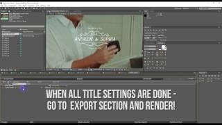 Tutorial for AE project Elegant Weddning Titles Pack 9