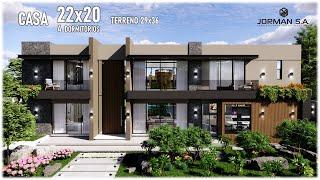 Modern House Design with 4 Bedrooms Family Home | 22x20m 2 Storey | Jorman HomeDesigns