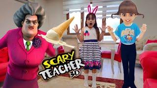 ESMA PELİNSU SCARY TEACHERIN EVİNE GİRDİ DONDURMA KURTARDI ماما جابت بيبي - جنى مقداد | طيور الجنة
