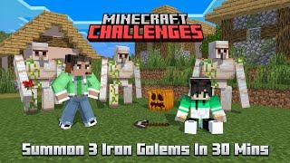 Who Ever " Summon 3 Iron Golems In 30 Mins " Is Winner | Minecraft Challenges | Raju Gaming