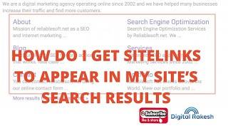 How to Get website Sitelinks to Appear in Google Search Results