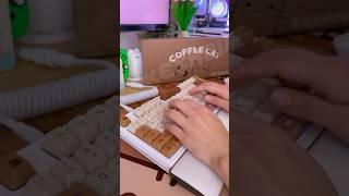 Coffee Cat Keycaps and Deskmat #mechanicalkeyboard #asmr  #unboxing #keycaps #keyboard #coffee #cat