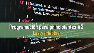 PROGRAMAR DESDE CERO  - Capitulo 3 - Las variables