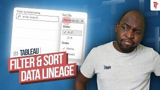 Filter and sort in Lineage | New in Tableau 2023.2