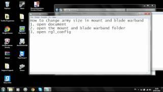 how to change your battle size in mount and blade warband HD