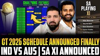 CT 2025 schedule announced finally, integrity compromised?|SA announce XI vs PAK | Rohit Sharma P.C