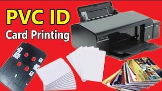 pvc id card printing tray epson l805 || om cinema art ||
