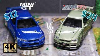 Mini GT vs INNO64 - NISSAN SKYLINE GT-R (R34) V-Spec II l Cinema Shot 4K