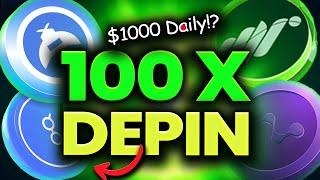  TOP 5 AI DePIN Projects to 100X in 2025!? - PASSIVE Income $100 - $1000 for FREE (No Investment)