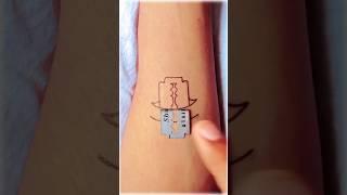 How to make 3d BLADE tattoo with pen on hand.#tattoo #shorts .