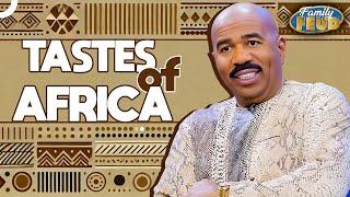 Steve Harvey Gets a Taste of Africa’s Best Dishes!  | Family Feud Compilation