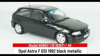 Model NOREV 1:18 183671 Opel Astra F GSI 1992 black metallic / 4K