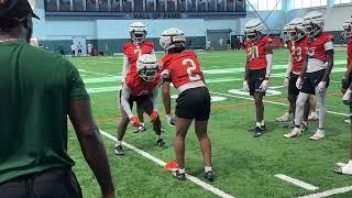 Miami Hurricanes Fall Practice August 1, 2024 DB work