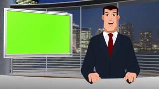 Animated News Anchor Charcater