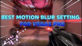 BEST VEGAS PRO MOTION BLUR SETTING