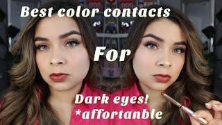 BEST AFFORDABLE COLORED CONTACTS LENSES! Anesthesia Grey, Addict Lolite , Chicago Blonde *Review