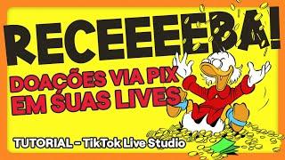 LIVEPIX! Receba doações em suas LIVES no TikTok - LIVE STUDIO  Tutorial - Configurando os alertas!