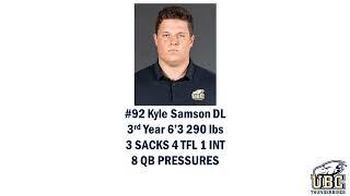 Kyle Samson #92 UBC Football All-Canadian Tape 2022